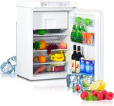 SMAD 100L Refrigerador Congelador Portátil de 3 Vías - Amplio Frigorífico Congelador de Absorción para Caravanas y Autocaravanas - Alimentado por AC/DC/GAS, Refrigerador 0-10°C, Congelador -12°C a 0°C, Iluminación LED, Puerta Reversible